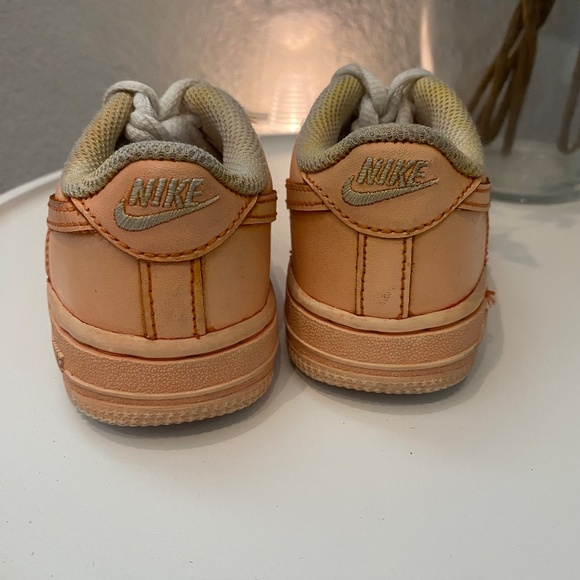 Nike Air Force One Toddler Sneaker CUSTOM Dip Dye 10 Children's Orange - Picture 3 of 6